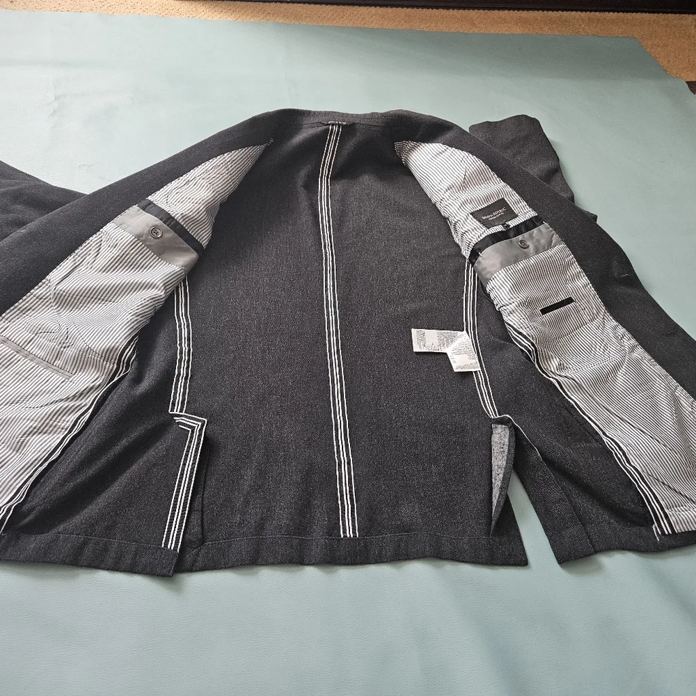 Banana Republic Modern Slim Fit Wool Blend Blazer Jacket In Charcoal